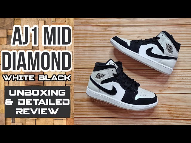 Unboxing the Jordan 1 Mid Diamond: First Look & Review