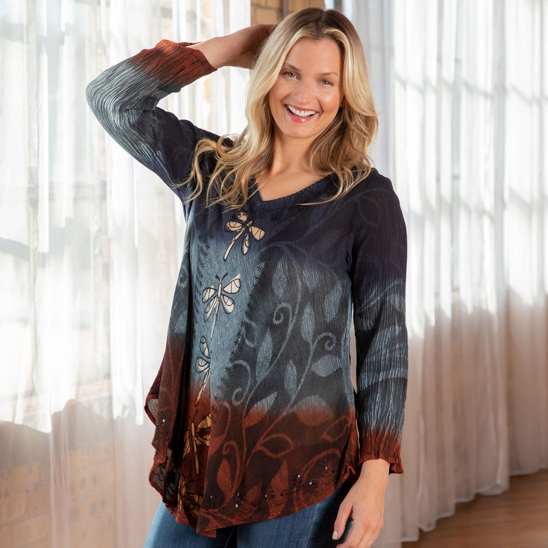 Maga Crystal Long Sleeve Tunic Top (Discover the Amazing Features and Benefits)