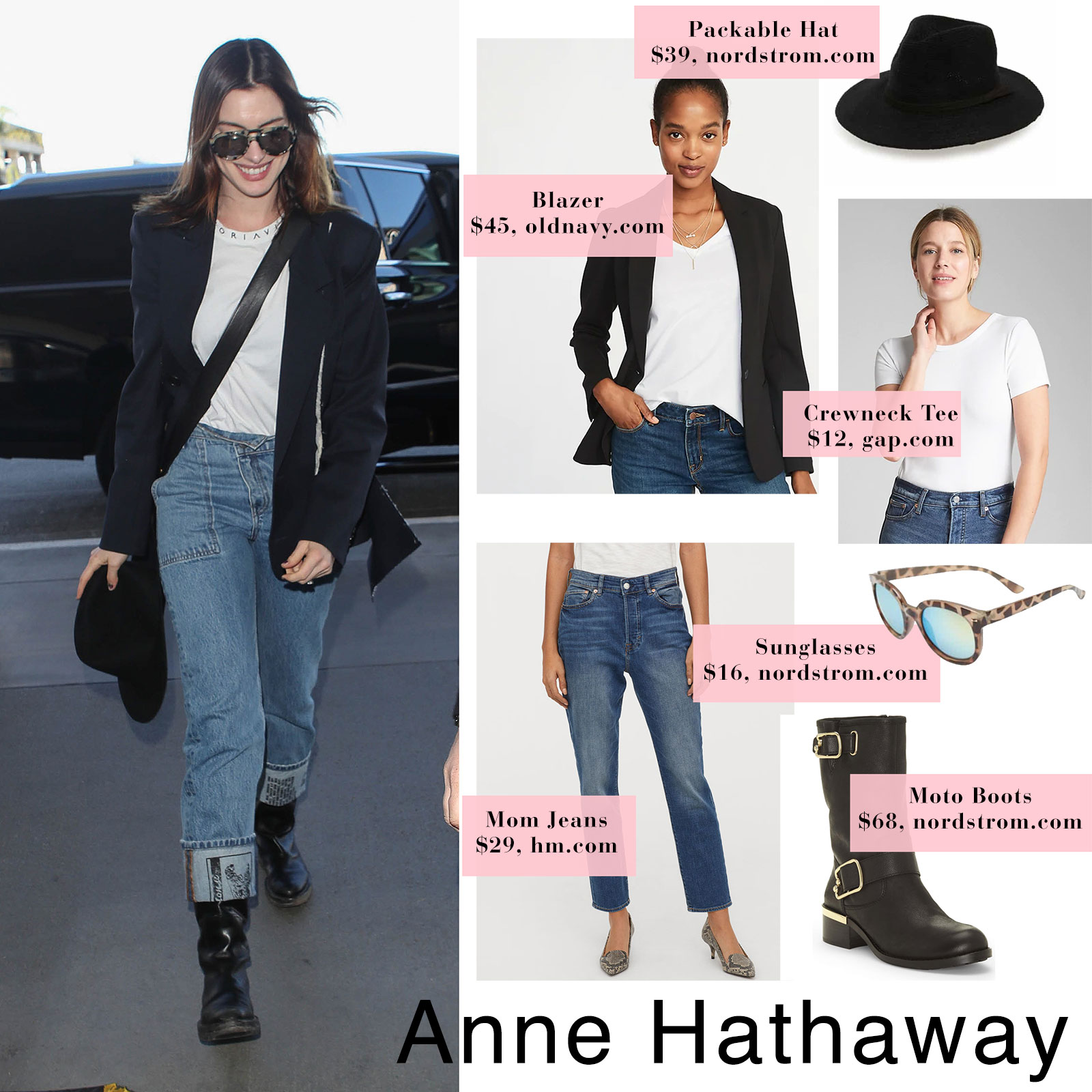 Get Anne Hathaways Casual Style: Simple Everyday Outfits