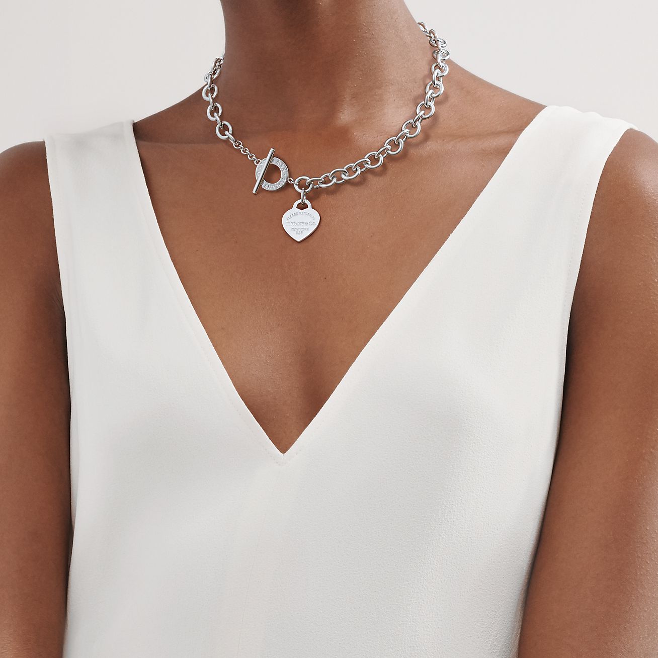 Where to Buy Tiffany Necklace Heart Tag Toggle Online?