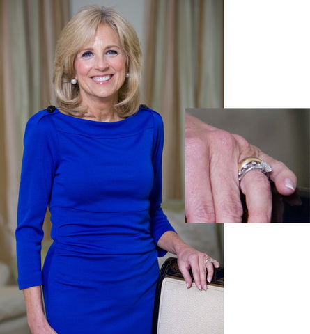What does jill biden wedding ring look like, the first ladys ring revealed!