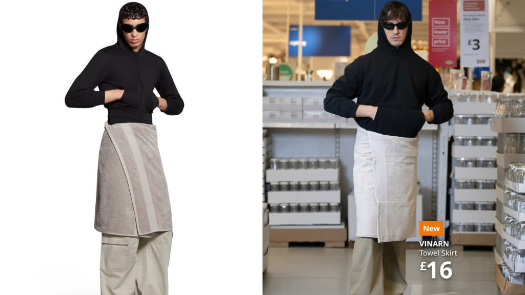 ikea balenciaga towel skirt - love it or hate it? Fashion lovers are talking about this new skirt.
