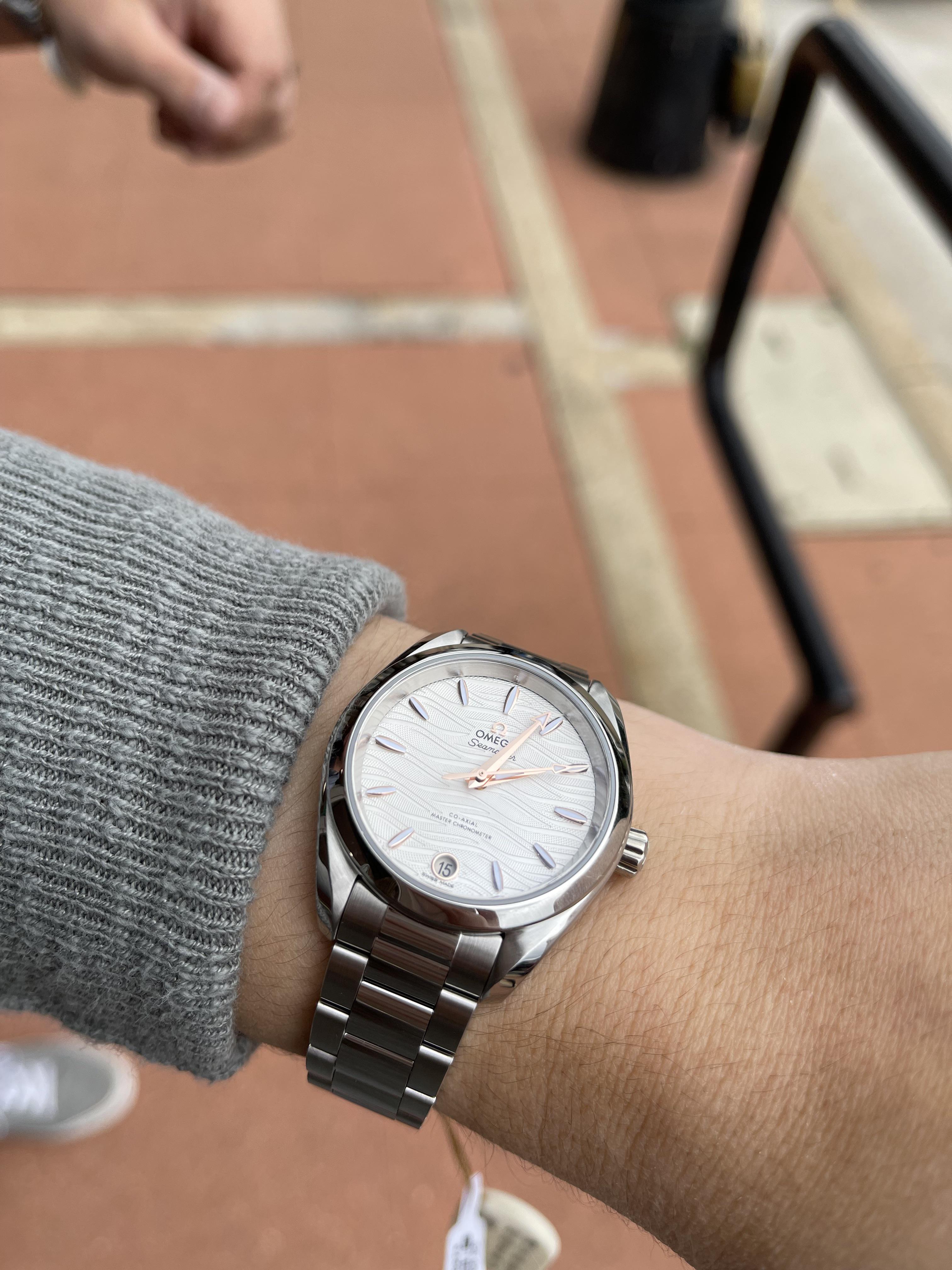 See How the Omega Aqua Terra 34mm Looks On a Wrist: Real Photos