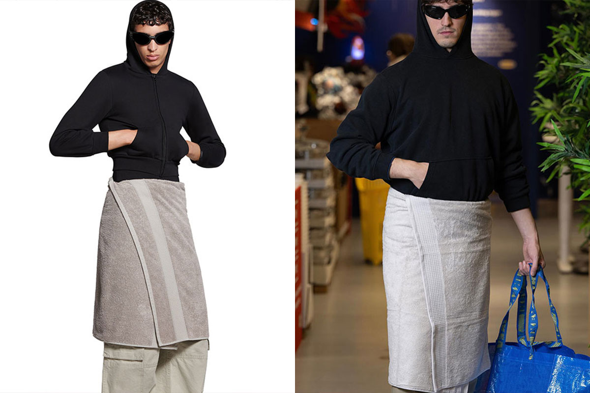 ikea balenciaga towel skirt - love it or hate it? Fashion lovers are talking about this new skirt.